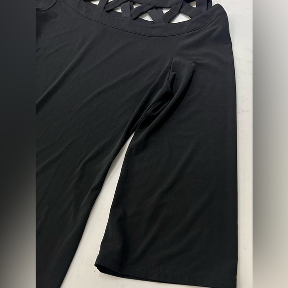 Muse Black Geometric Cutout Long Sleeve Dress - Picture 8 of 8